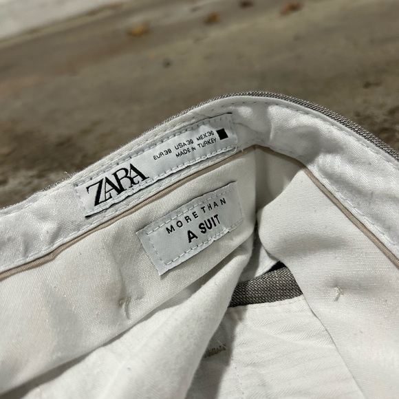 Zara Men's Light Gray Dress Pants - Picture 3 of 5